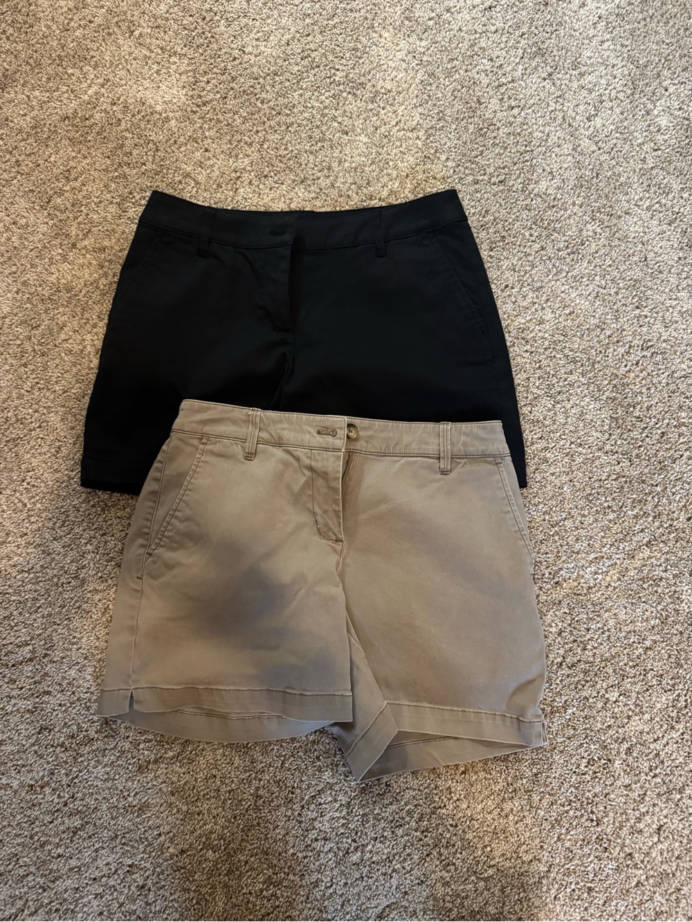 Tommy Bahama Black and Khaki Womens Bermuda Shorts Duo